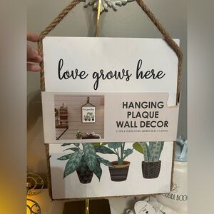 Love Grows Here Hanging Wall Decor